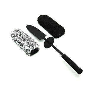 Brosse à roue en microfibre professionnelle remplaçable pour voiture, tête plate, nettoyant pour jantes et pneus sans rayures pour le detailing automobile - Product Image 4