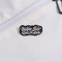 Coloré Fleur Lettre Pins Badge Logo Pourrait Juste Appeler dans Chapeau Malade Décoration Revers Broche Broche Épingles En Émail