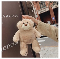 Ours en peluche 3D avec logo brodé personnalisé, sac à dos pour enfants
