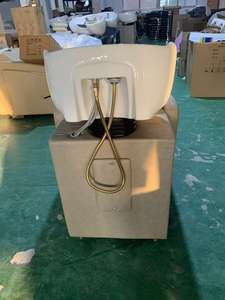 Sillón de Champú de Lujo con Detalles en Dorado |   Sillón Reclinable para Lavado de Cabello para Salón de Belleza y Barbería |   Cama de Champú de Cuero PU Duradero - Product Image 4