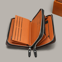 Tas Tangan Pria Baru Kapasitas Besar Multi-Kartu Bisnis-Kasual Pola Kulit Buaya Dompet Panjang Tas Tangan PU Poliester