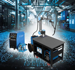 หุ่นยนต์เชื่อมอุตสาหกรรมแบบร่วมปฏิบัติงาน Universal Vision Ai Combot PLC 4 แกน น้ำหนักเบาพิเศษ ขนาดกะทัดรัด ปลอดภัย สำหรับวางบนโต๊ะทำงาน - Product Image 1
