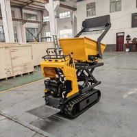 Nouveau Transporteur à Chenilles Thermique Homologué EPA 1100 lbs, Mini-Chariot Hydraulique à Ciseaux à Déchargement Élevé 6,5 CV pour l'Agriculture, Garantie 1 An