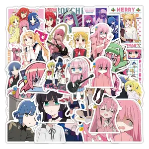 53Pcs Nhật Bản Anime Sticker Biểu Tượng Tùy Chỉnh Dính Vinyl Nhãn Tấm Sticker Bocchi Các Đá Không Thấm Nước Xe Máy Dán Tường