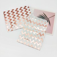 Papier kraft jetable pour la protection de l'environnement Emballage de bonbons alimentaires créatifs Sacs en papier cadeau de luxe plat en or rose pour les fêtes