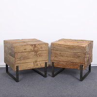 Meilleurs meubles anciens, table de chevet en bois d'orme recyclé, table basse en bois chinois