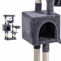 Arbre à chat multi-niveaux en sisal avec double panier en peluche, directement de l'usine