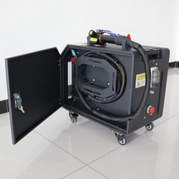 Machine de nettoyage au laser à fibre pulsée Razortek CNC 200W 300W 500W pour le décapage de la rouille, de la peinture sur murs, acier, métal, bois et pierre