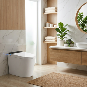 Siège de toilette intelligent avec couvercle automatique, sans pression d'eau, commande vocale, désinfection UV, jet de bulles instantané inclus - Product Image 5