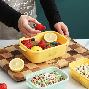 Lot de 3 et 4 boîtes à lunch pour micro-ondes de cuisine, conteneur de stockage des aliments, <span class=keywords><strong>airscape</strong></span>, café et aliments - Product Image 5