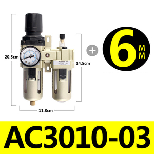 AC3010-03 loạt kiểm soát dầu bôi trơn máy nén khí Lọc điều chỉnh áp suất không khí nguồn Đơn vị điều trị - Product Image 6