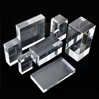 Cube de cristal de quartz transparent haute transparence LARISSA K9, vierge pour gravure interne, impression, consommable, présentoir à bijoux, décoratif