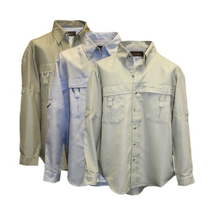 Camisa de Manga Larga para Hombre, Cuello en V, Corte Regular, 100% Algodón, Transpirable, Antiarrugas - Product Image 1