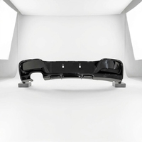 Diffuseur arrière noir brillant style M-Performance, accessoires de carrosserie automobile, sortie simple, double trou pour BMW F20 M-Tech