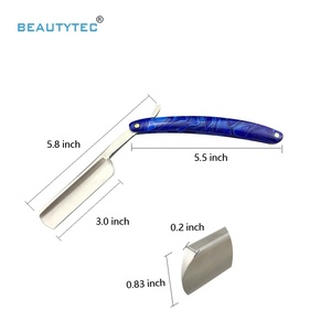 Beauty Tec Cổ Điển Cắt Cổ Họng Màu Xanh Xử Lý Barber Cạo <span class=keywords><strong>Razor</strong></span> - Product Image 3
