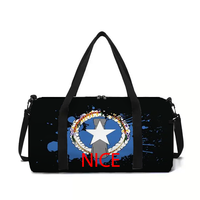 Sac de sport en polyester personnalisé avec impression Saipan, sac de voyage multifonctionnel pour le sport, la remise en forme, l'école, les déplacements quotidiens