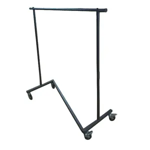 Professional Z Moving Wheel Metal Garment Rack for Department Stores