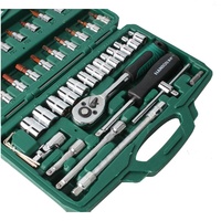 46 pièces/ensemble jeu de clés à douille d'entraînement Kit d'outils à main 1/4 "petits outils de réparation de barre d'extension métrique jeu de douilles