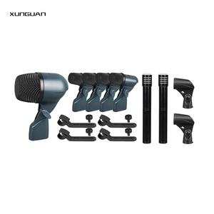 King-727 Chất Lượng Cao Nhạc Cụ Kim Loại Ngưng & Năng Động Trống Kit Microphone Có Dây Microphone Với Hộ<span class=keywords><strong>p</strong></span> Nhôm - Product Image 1