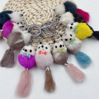 Porte-clés en peluche renard mignon et pas cher, fait main, adorable, mini, accessoire de sac, porte-clés de voiture, cadeau