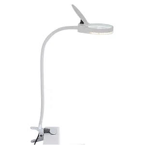 Lesen Reparatur Lupe 3X 10X Clip-on Desktop Einstellbare Metall Schwanenhals Tischplatte Lupe LED Lampe Lupe