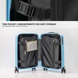 Portare avanti il lato rigido 18 pollici <span class=keywords><strong>piccolo</strong></span> <span class=keywords><strong>bagaglio</strong></span> con ruote Spinner leggero rotolamento valigia cabina - Product Image 6