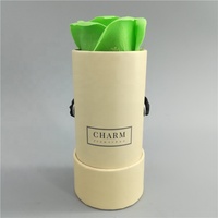 Eleganti Scatole Regalo Personalizzate con Logo, Mini Scatole in Cartone Beige con Coperchio per Fiori, Modello EAAB, Marca OEM