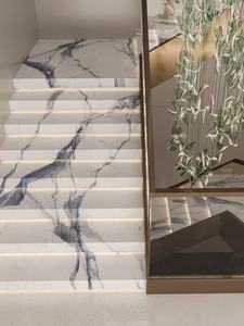 Carreaux d'escalier en marbre veiné <span class=keywords><strong>de</strong></span> luxe pour matériaux <span class=keywords><strong>de</strong></span> construction et immobilier, pierre <span class=keywords><strong>de</strong></span> décoration intérieure commerciale haut <span class=keywords><strong>de</strong></span> gamme - Product Image 5