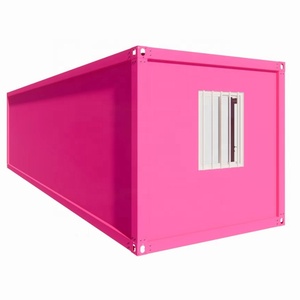 Casa Contenedor Prefabricada Rosa con Cristal, Ideal para Tiendas de Ropa, Cafeterías, <span class=keywords><strong>Bares</strong></span>, Casa Móvil - Product Image 3