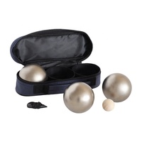 Ensemble de boules de pétanque en acier argenté-jaune ZQURE pour les sports et jeux de plein air