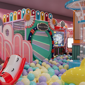 Filet de protection personnalisé pour aire de jeux intérieure avec intégration du logo, éléments décoratifs thématiques pour usage commercial, murs d'<span class=keywords><strong>escalade</strong></span> et toboggans - Product Image 1