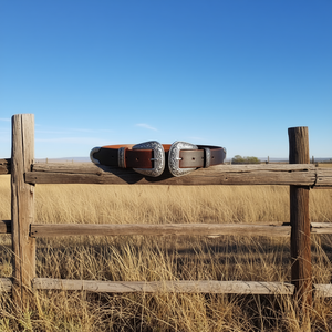 Ceinture en cuir véritable Angelina 3cm 100cm Double boucle Style western Accessoire décontracté unisexe - Product Image 5