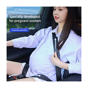 Cinturón de seguridad de coche de maternidad, ajustador de correa de golpe, Protector de cinturón de seguridad de embarazo para el vientre, suministro de comodidad para mujer embarazada - Product Image 1