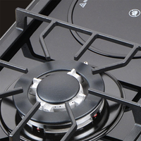 Cuisinière à gaz OEM/ODM d'usine, 5 brûleurs, plaque de cuisson en verre trempé 90 cm, encastrable pour maison, hôtel, cuisine