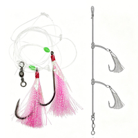 Ensemble de pêche Sabiki Alpha Fish Skin 1,5 m, hameçons 1/0-10/0, acier inoxydable haute teneur en carbone, eau salée