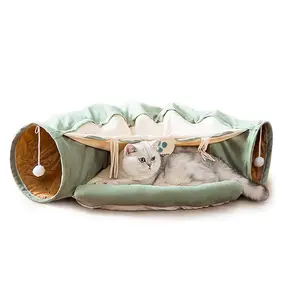 J610 Customized Wholesales Cat Tent Tunnel And Play House Pet Supplies Pet Interactive Play Toy Cat Tunnel Bed