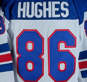 Mejor Calidad, Cosido, Personalizable, Equipo de EE. UU. 2026 # 37 <span class=keywords><strong>Connor</strong></span> Hellebuyck # 21 Dylan Larkin # Camiseta de hockey sobre hielo 72 Thompson - Product Image 3