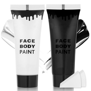 Kit de Maquillaje de Payaso Joker de Halloween, 30 ml, Negro, Blanco y Rojo, <span class=keywords><strong>Pintura</strong></span> Corporal y Facial o Disfraz de Payaso con <span class=keywords><strong>Calavera</strong></span>, Set de Efectos Especiales - Product Image 4