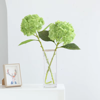 Bunga Hydrangea Buatan Real Touch dengan Kelopak Lembut untuk Dekorasi Meja Pernikahan, Dekorasi Meja Makan Rumah, Batang Lentur, Dapat Digunakan Kembali
