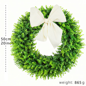 Southpeak <b>Spring</b> Plastic Wreath with Scarf and Foldable Ring Eco-Friendly 50cm/60cm for Front <b>Door</b> Holiday Decor - Product Image 3