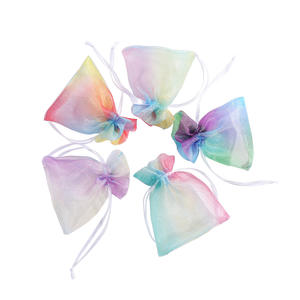 Nouveau sac de fil de couleur dégradé coloré fil de perle réfléchissant Transparent sac de fil Kegen bijoux sac d'emballage cadeau de bonbons - Product Image 5