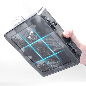 Boîte à outils portable en plastique avec plateau et organiseurs, incluant un coffret de rangement amovible pour outils - Product Image 4