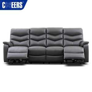 Ensemble de meubles MANWAH CHEERS <span class=keywords><strong>Canapé</strong></span> de salon <span class=keywords><strong>inclinable</strong></span> électrique en cuir rembourré Euro <span class=keywords><strong>4</strong></span> <span class=keywords><strong>places</strong></span> de luxe - Product Image 1