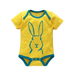 Mono para Bebé Recién Nacido Unisex al por Mayor OEM/ODM, 100% Algodón Orgánico, Estampado Personalizado, Manga Larga, Antiarrugas, Cuello en V, Tallas 0-3 - Product Image 1