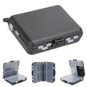 NEWMAJOR Caja de Almacenamiento de Señuelos de Pesca Rígida de Plástico PP Negro de 12x10x3cm con Compartimento Extraíble para Uso en Exteriores - Product Image 2