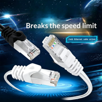 Cable de Red Plano Kneysum CAT6 de Cobre Sólido S/FTP 30AWG, Conector RJ45, 1m/2m/3m/5m/8m, Cable de Conexión de 4 Pares, ROHS Ethernet