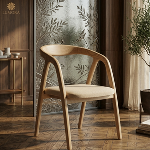 Fauteuil de salle à manger moderne en bois Lamon avec dossier ergonomique, stable et durable pour la maison, le bureau et l'appartement - Product Image 6