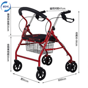 Andador con Ruedas Plegable de Aluminio para Personas Mayores y Discapacitadas, Plegable y Ligero - Product Image 5