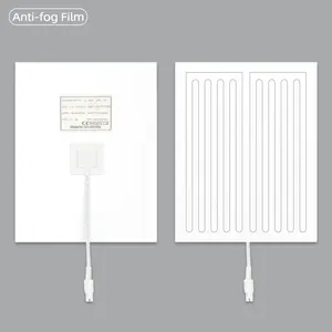 Custom 220V 110V 12V 24V Banheiro Aquecedor Mat Inteligente Espelho Defogger Pad LED Espelho Filme De Aquecimento Para Casa E Hotéis