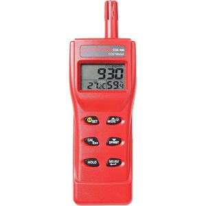 แอมโพรบ CO2-100 เครื่องวัด CO2 แบบพกพา 930 ppm เครื่องตรวจสอบคุณภาพอากาศแบบดิจิตอล สีแดง - Product Image 1